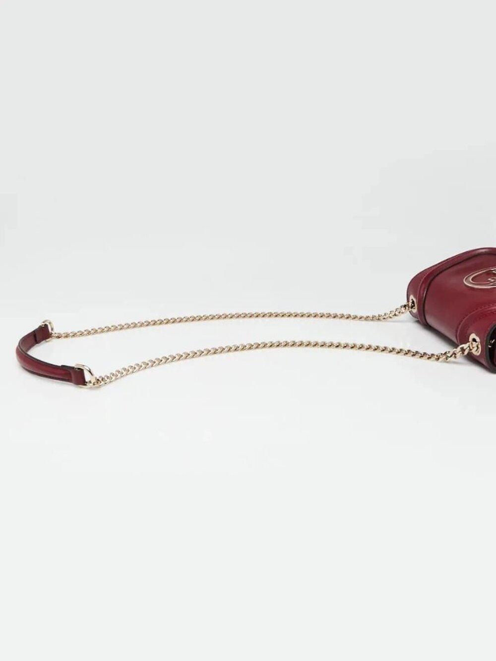 Gucci Dark Red Leather Small Blondie Chain Shoulder Bag - Picture 7 of 10